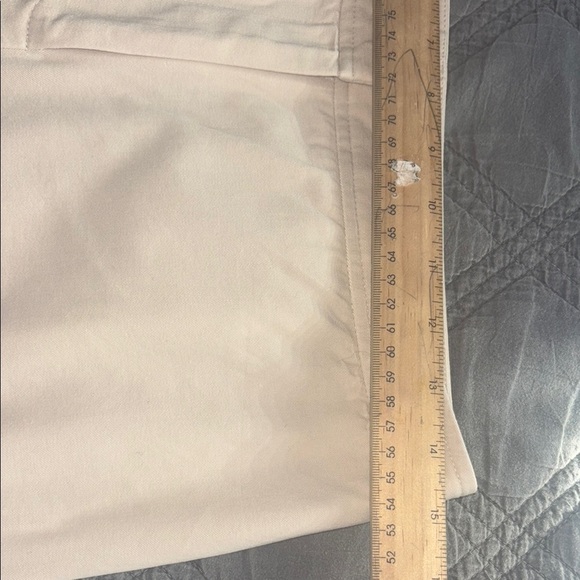 Cream Tailored Capris with Pressed Crease - Picture 3 of 6